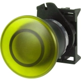 Przycisk dłoniowy podświetlany żółty średnica 40mm, stabilny PPFL3S4N