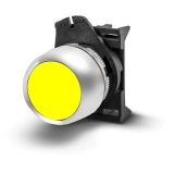 Przycisk zatrzaskowy chromowany podświetlany żółty PPPL3CL