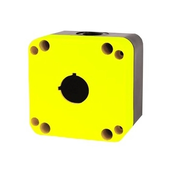 Obudowa żółto-czarna do przycisku z jednym otworem PQ01K