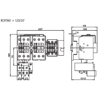 K3Y80 24 45kW / 85A / 24V AC
