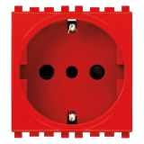 Gniazdo 2P + E 16 A 250 V ~ SICURY, czerwone, standard włoski, 2M