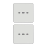 Dwa płaskie przyciski podświetlane, białe, Flat