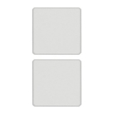 Dwa płaskie przyciski bez symboli, białe, Flat