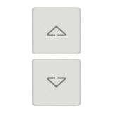 Dwa płaskie przyciski, symbole strzałek, białe, Flat