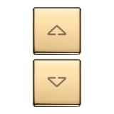 Dwa płaskie przyciski, symbole strzałek, złoto, Flat