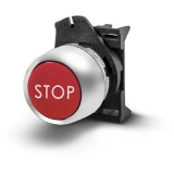 Przycisk z wygrawerowanym czołem chromowane czerwony – STOP PPRN1CL/STOP
