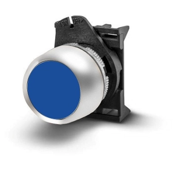 Przycisk zatrzaskowy chromowany podświetlany niebieski PPPL4CL