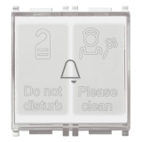 Przycisk hotelowy 1P NO 10A z polami 'Do not disturb' i 'Please Clean' - 2M