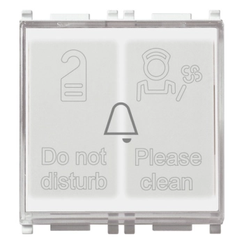 Przycisk hotelowy 1P NO 10A z polami 'Do not disturb' i 'Please Clean' - 2M