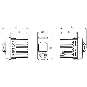 Czujnik ruchu TRIAC 230V 1M biały