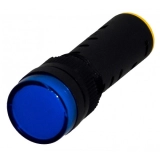 Lampka sygnalizacyjna z obudową 16mm LED niebieska 230V