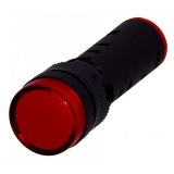 Lampka sygnalizacyjna z obudową 16mm LED czerwona 230V