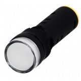 Lampka sygnalizacyjna z obudową 16mm LED biała 230V