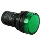 Lampka sygnalizacyjna z obudową 22mm LED zielona 230V
