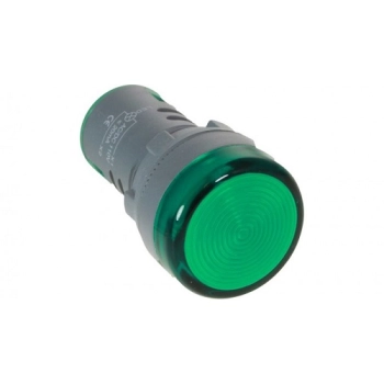 Lampka sygnalizacyjna z obudową 22mm LED zielona 220V