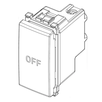 Wyłącznik 1P 10 A 250 V, symbol OFF, biały