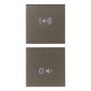 Dwa wymienne półprzyciski, symbole volume ON/OFF, metal